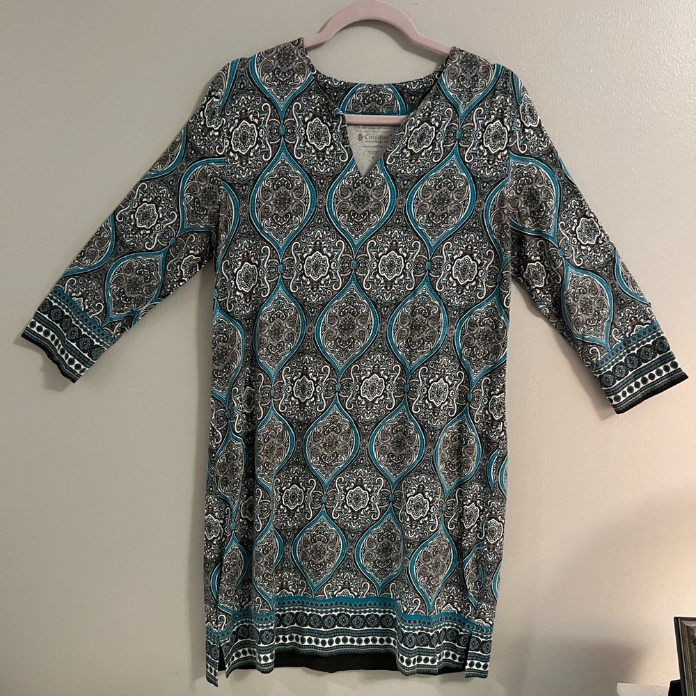 COOLIBAR OCEANSIDE BLUE TUNIC DRESS UPF 50+ WOMEN'S M